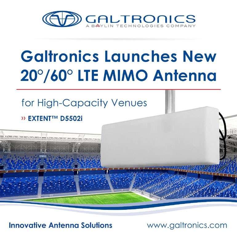 Galtronics lance une nouvelle antenne MIMO LTE 20/60 degr�s destin�e aux emplacements de haute capacit�