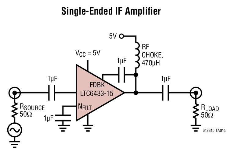 Bloc amplificateur de gain 15dB, 50ohms, lin�arit� OIP3 = 47dBm, faible niveau de bruit de 100kHz � 1,4GHz