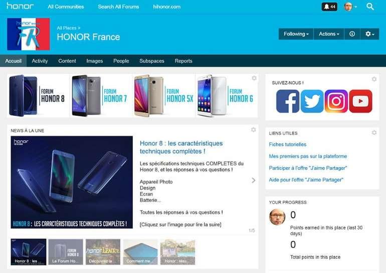 Huawei (Honor) choisit Jive pour construire sa communaut� utilisateurs