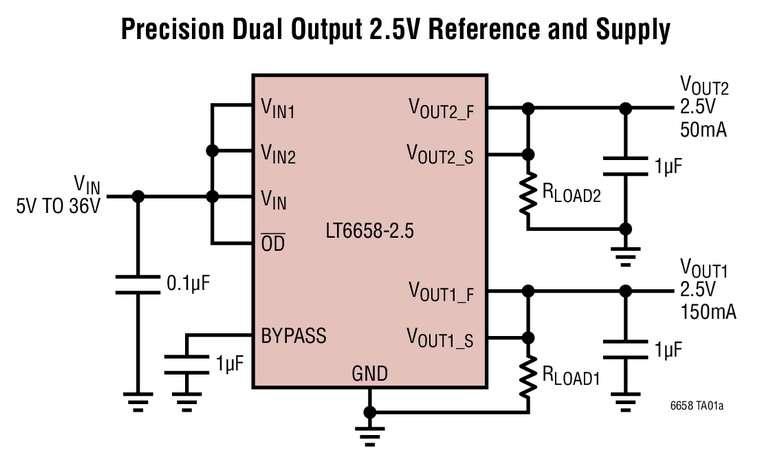 R�f�rence de tension de pr�cision fournissant jusqu�� 200mA, r�alisant une r�gulation au niveau de la charge � 0,1ppm/mA et une d�rive de 10ppm/�C