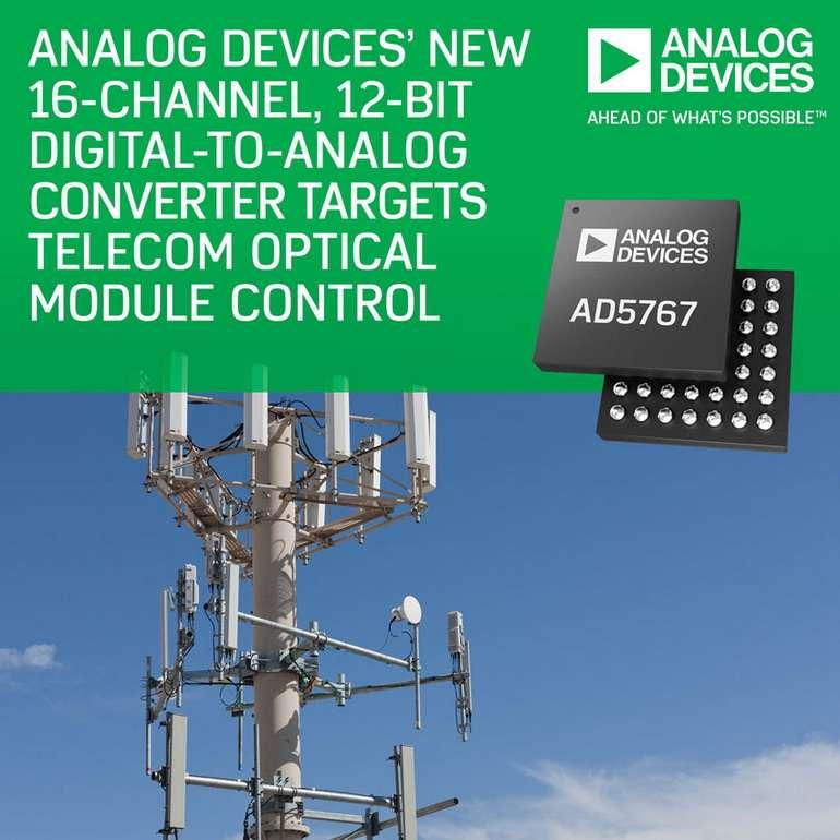 Analog Devices annonce deux nouveaux convertisseurs num�rique/analogique 12/16 bits � 16 voies !