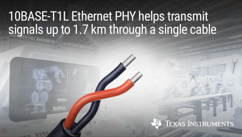 La nouvelle couche physique Ethernet � paire torsad�e simple �tend la port�e des applications industrielles et immotiques